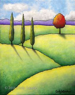 Original Painting Tuscan Landscape Impressionist Art  