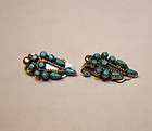 Harvey Trading Post Era Navajo Sterling Silver and Turquoise Earrings