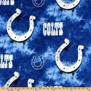  NFL Indianapolis Colts Tie Dyed Fleece Fabric Arts, Crafts & Sewing