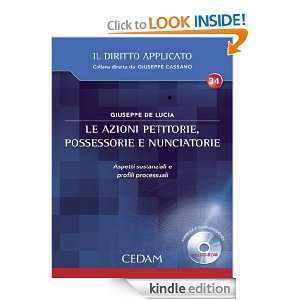 Le azioni petitorie, possessorie e nunciatorie (Italian Edition) De 