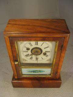 Late Victorian / Edwardarian Walnut American Mantel Clock ,  