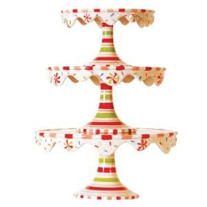  STACKING CHRISTMAS CAKE PLATES Candy Visions Glitterville 