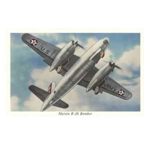  Martin B 26 Bomber Giclee Poster Print, 24x32