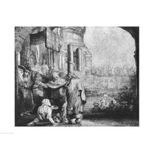   John at the Entrance to the Temple, 1649   Poster by Rembrandt van