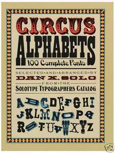 100 Circus Fonts Tattoo Letters Book Flash Script NEW  