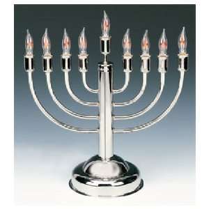    Polished Chrome Traditional Electric Menorah