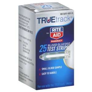  Rite Aid Truetrack Blood Glucose Test Strips, 25 ea 