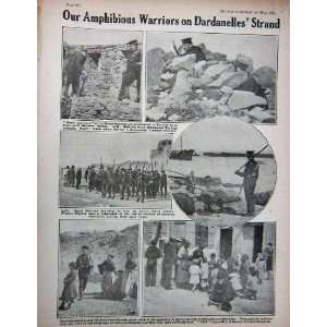  1915 WW1 Royal Marines Turkish Fort Women Bluejackets 