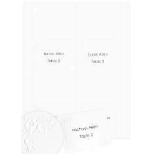  4Up Printable Place Cards   Calla Lily   White (10 Pack 