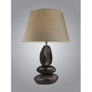  1 Light Table Lamp In A Natural Stone Finish