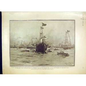    Coronation Review Spithead Royal Yacht Warship 1902