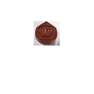  Chocolate Mold Pentagonal Round with Crown, 28mm x 12mm 