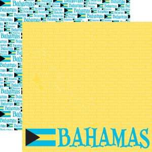  Passports 12 by 12 Inch Double Sided Scrapbook Paper, Bahamas 
