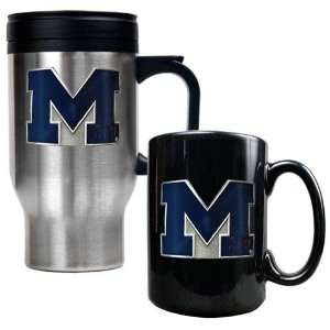  Michigan Wolverines NCAA Stainless Travel Mug And Ceramic 