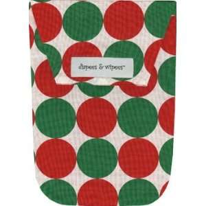  Diapees & Wipees Santa Disco Dot Baby Diaper and Wipes Bag 