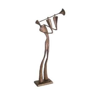  Art Deco Trumpet Player Bronze Sculpture
