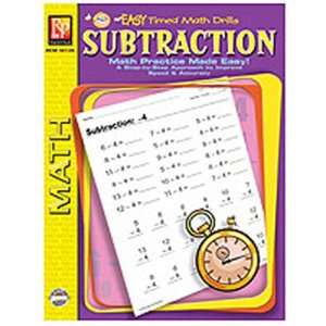   PUBLICATIONS EASY TIMED MATH DRILLS SUBTRACTION 