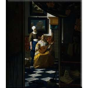  The Love Letter 14x16 Streched Canvas Art by Vermeer 