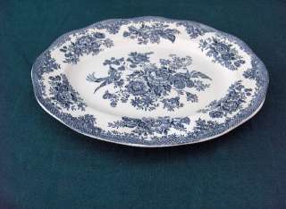 PREMIERE CHINA, ASIATIC PHEASANTS,BLUE,WHITE,OVAL TRAY  