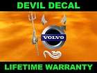 VOLVO 3D DEVIL DECAL SILVER STICKER EMBLEM LOGO, HORN, FORK, ARM AND 