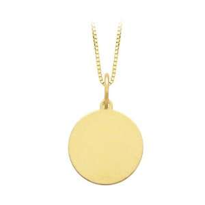    14K Yellow Gold Circle Pendant with Chain Katarina Jewelry