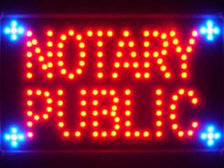 led115 r Notary Public Service Led Neon Sign WhiteBoard  