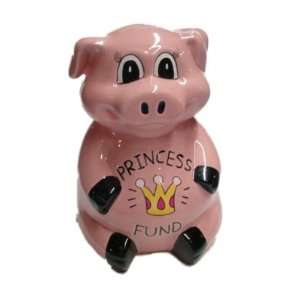  Princess Fund Ceramic Piggy Bank in Pink Toys & Games
