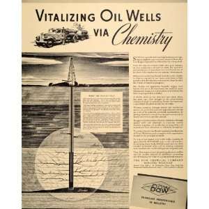1937 Ad Oil Wells Drilling Dow Industrial Industry   Original Print Ad