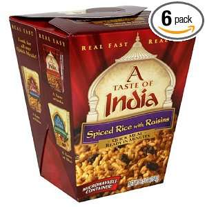 Taste of India Spiced Rice and Raisins, 6.5 Ounce Microwavable 