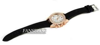 Black NEW Diamante Unisex Fashion Quartz wrist Watch SW27B  
