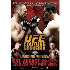  UFC 102 Autographed Poster 