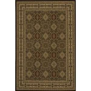   RY 01 BROWN Traditional Brown old world motif design Rug 2.30 x 7.90