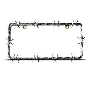 Barb Wire Heavy Duty Metal license plate frame Tag Holder