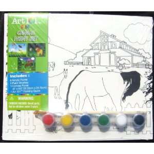  Art 101 Farm Scene Canvas Paint Set (2101 2) Toys & Games