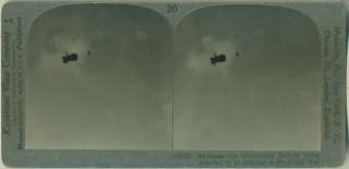 AVIATION   Airplane Attacking Balloon c.1920 STEREOVIEW  