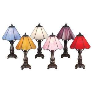  Signature Series Set of Six Mini Lamps, Bronze Bases with Flame Red 
