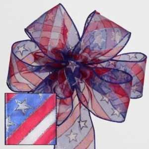  Stars & Stripes Banner Fabric Wire Edged Ribbon Case Pack 