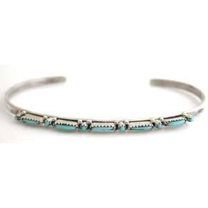  Zuni Turquoise Needlepoint Bracelet Jewelry