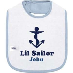   Sailor Bib Custom Bella Baby 1x1 Rib Infant Reversible Bib Baby