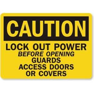  Caution Lock Out Power Before Opening Guards Access Doors 