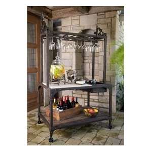  Wrought Iron Tuscan Party Center  Brown