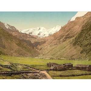 Vintage Travel Poster   Sulden and glaciers Tyrol Austro Hungary 24 X 
