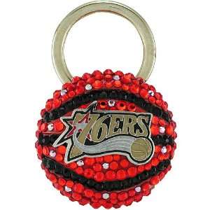   Philadelphia 76Ers Jeweled Basketball Keychain