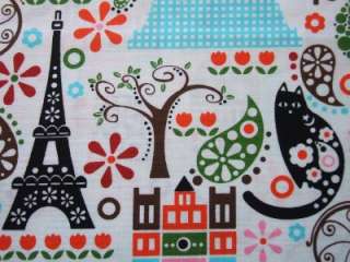 Amour De La Vie Eiffel Tower Cat Paris France Timeless Treasures 