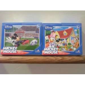   Mickey Mouse Puzzles (Mickey Soccer & Mickey Yard Work) Toys & Games