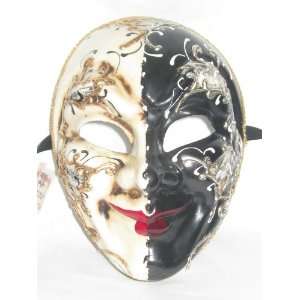   Joker Night and Day Venetian Masquerade Ball Mask