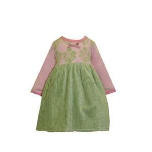  Baby Lulu T  Dresses Baby Girls Green Chenille T dress 