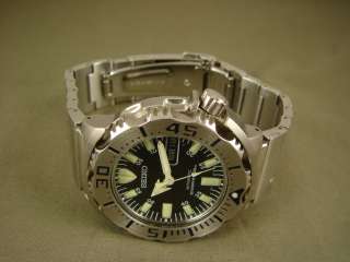 MONSTER SEIKO AUTOMATIC DIVERS FULL STAINLESS STEEL DEEP DIVE WATCH 