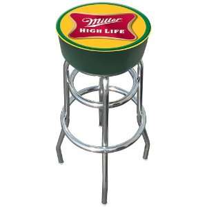  Trademark Miller High Life logo padded bar stool Sports 