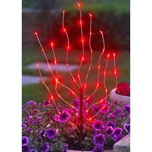  Outdoor Battery Operated Red LED Branch Light   Timer 